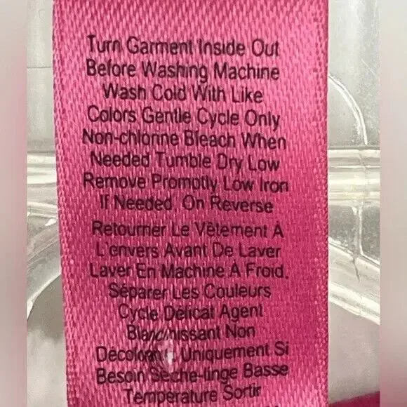 Betsey Johnson XOX soft plush belted robe, white/pink, size S - Picture 4 of 9